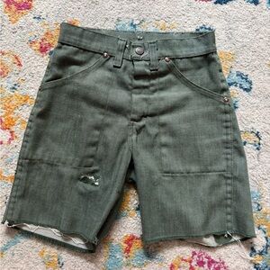2 for $5 Kids Vintage 70s Distressed Green Shorts Size 22Inch Waist